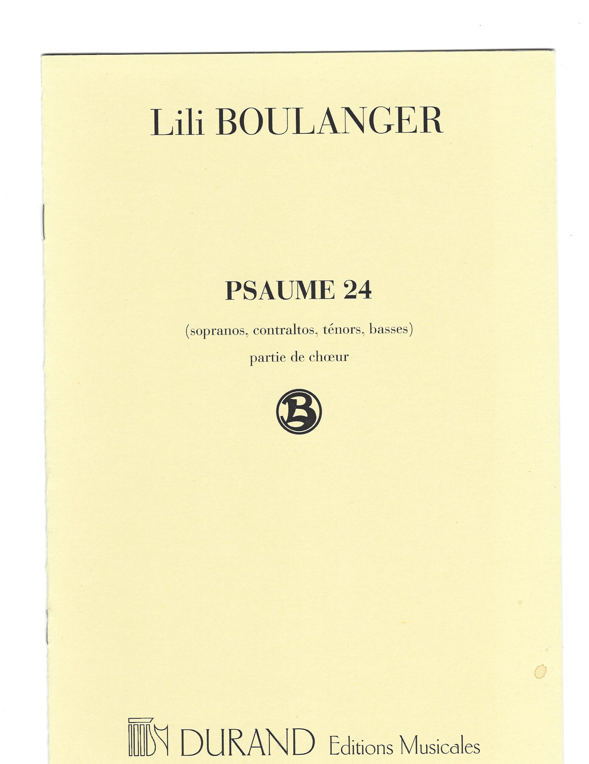 Boulanger: Psaume 24 - Rossings