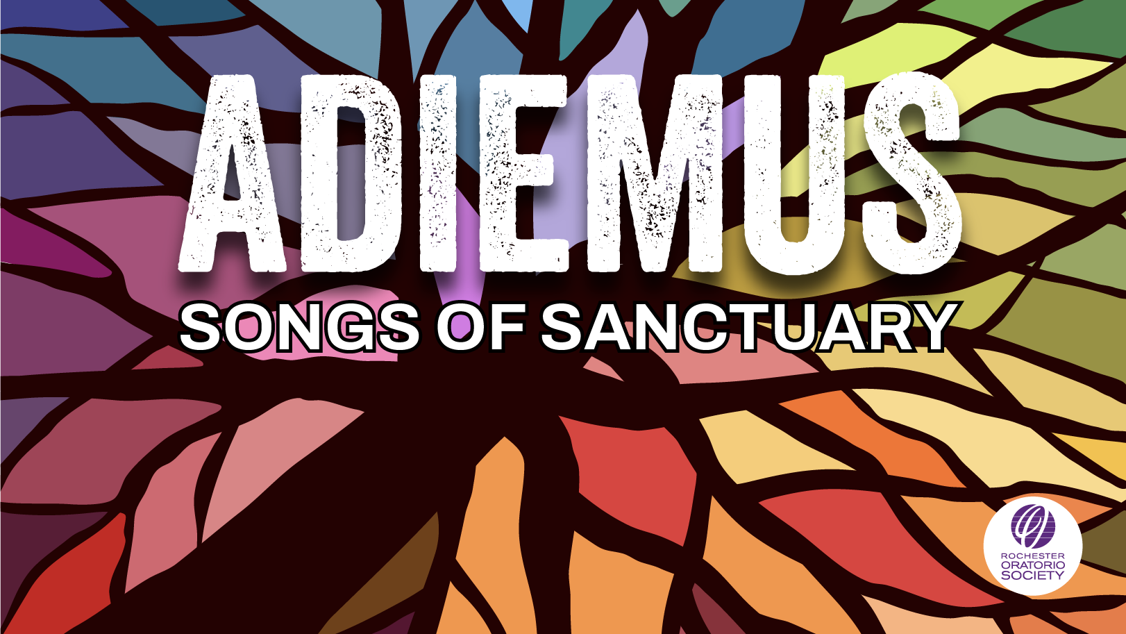 colorful tree with the text adiemus, songs of sanctuary